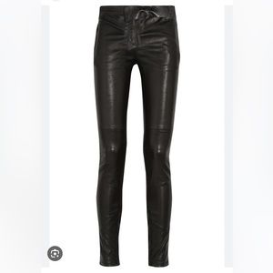 Valentino Leather Pants Bow